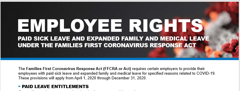 Families First Corona Response Act Poster